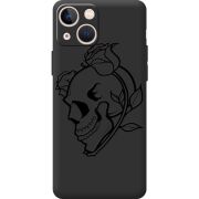 Черный чехол BoxFace Apple iPhone 13 mini Skull and Roses