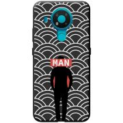 Черный чехол BoxFace Nokia 3.4 Man Pattern