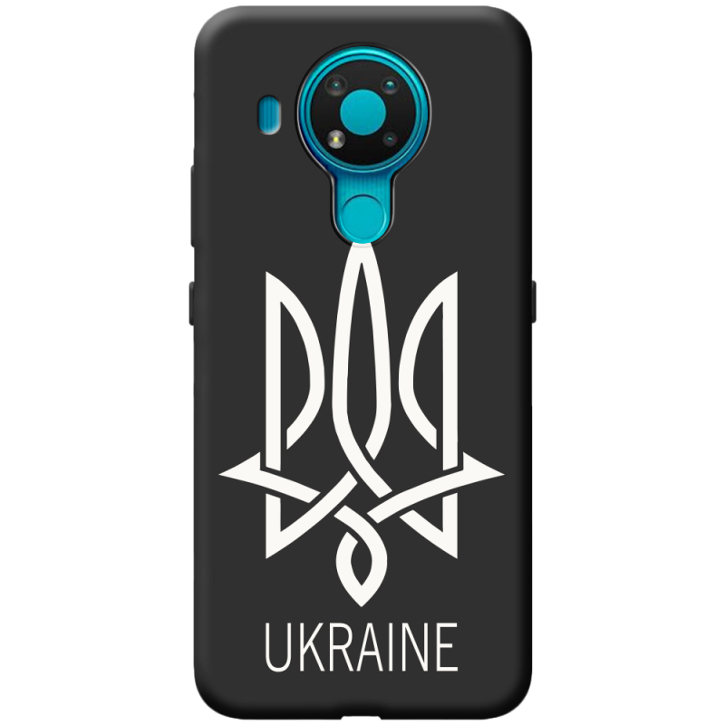 Черный чехол BoxFace Nokia 3.4 Тризуб монограмма ukraine