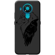 Черный чехол BoxFace Nokia 3.4 Wolf and Raven