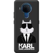 Черный чехол BoxFace Nokia 5.4 Cat in Black