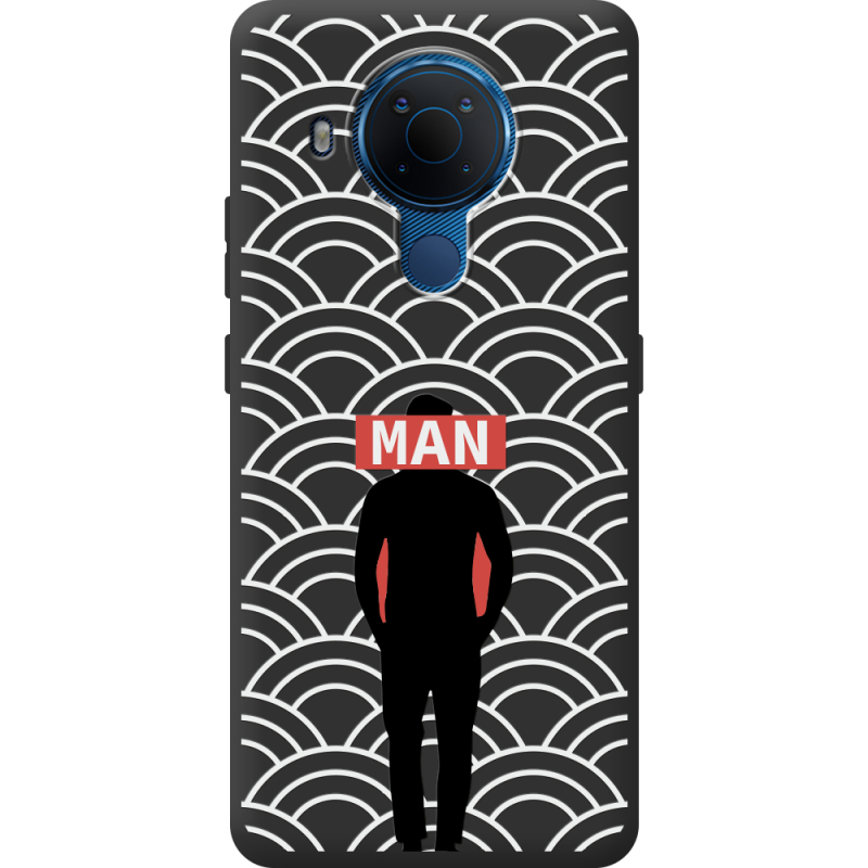 Черный чехол BoxFace Nokia 5.4 Man Pattern