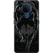 Черный чехол BoxFace Nokia 5.4 Wolf