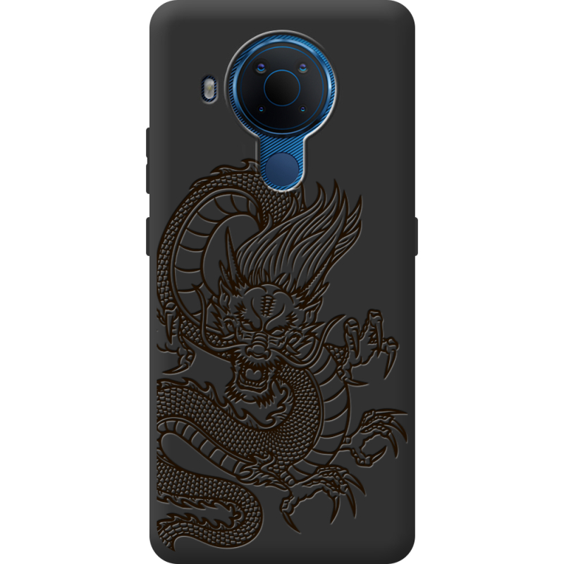 Черный чехол BoxFace Nokia 5.4 Chinese Dragon