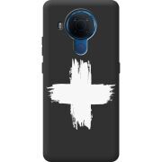 Черный чехол BoxFace Nokia 5.4 Білий хрест ЗСУ