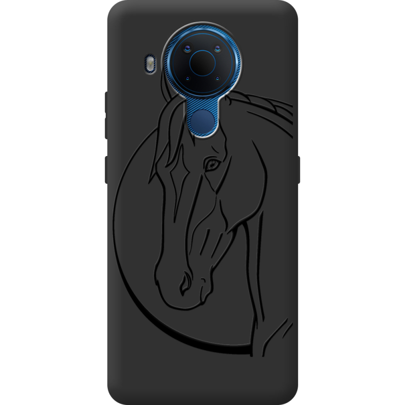 Черный чехол BoxFace Nokia 5.4 Horse