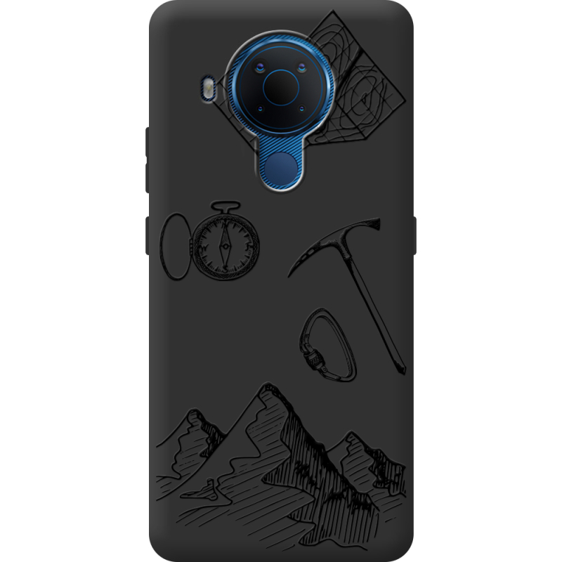 Черный чехол BoxFace Nokia 5.4 Mountains