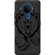 Черный чехол BoxFace Nokia 5.4 Grizzly Bear