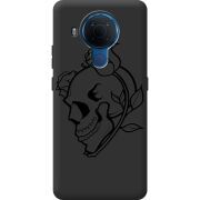 Черный чехол BoxFace Nokia 5.4 Skull and Roses