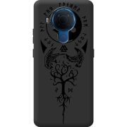 Черный чехол BoxFace Nokia 5.4 Hugin and Munin