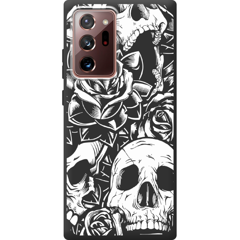 Черный чехол Uprint Samsung N985 Galaxy Note 20 Ultra Skull and Roses