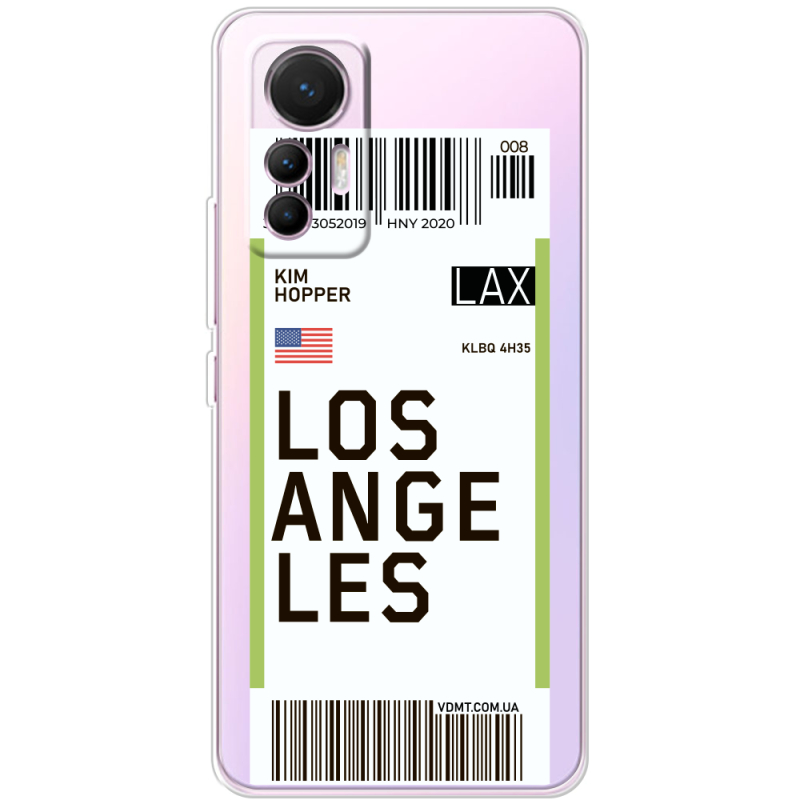 Прозрачный чехол BoxFace Xiaomi 12 Lite Ticket Los Angeles