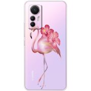 Прозрачный чехол BoxFace Xiaomi 12 Lite Floral Flamingo