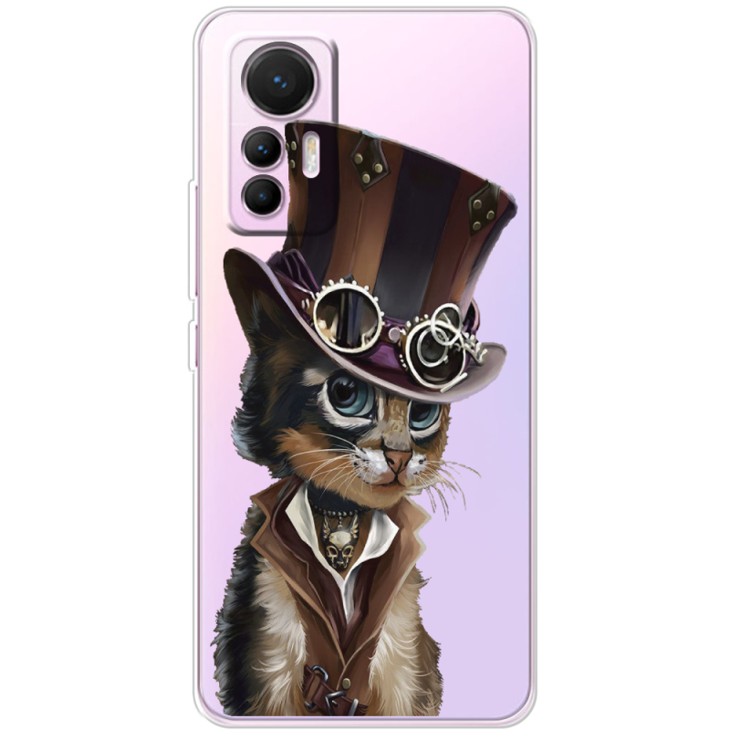 Прозрачный чехол BoxFace Xiaomi 12 Lite Steampunk Cat