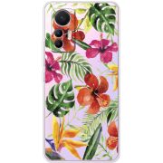 Прозрачный чехол BoxFace Xiaomi 12 Lite Tropical Flowers