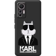 Черный чехол BoxFace Xiaomi 12 Lite Cat in Black