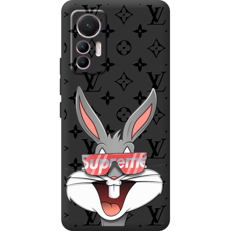 Черный чехол BoxFace Xiaomi 12 Lite looney bunny