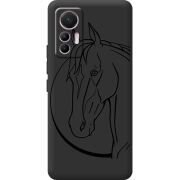 Черный чехол BoxFace Xiaomi 12 Lite Horse