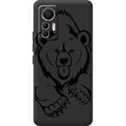 Черный чехол BoxFace Xiaomi 12 Lite Grizzly Bear