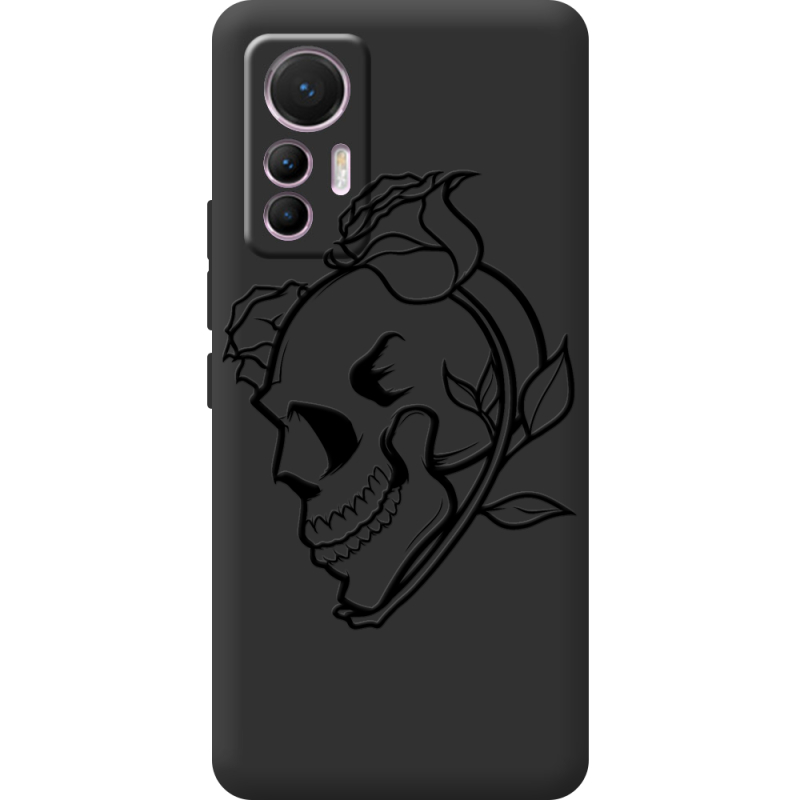 Черный чехол BoxFace Xiaomi 12 Lite Skull and Roses