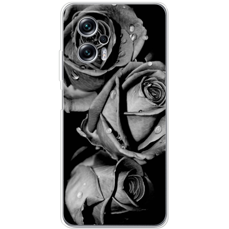 Чехол BoxFace Poco X4 GT Black and White Roses