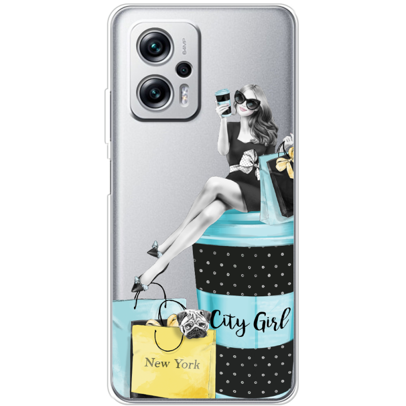 Прозрачный чехол BoxFace Xiaomi Poco X4 GT City Girl