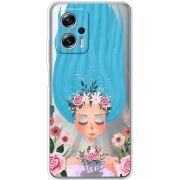 Прозрачный чехол BoxFace Xiaomi Poco X4 GT Blue Hair