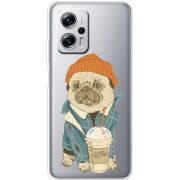 Прозрачный чехол BoxFace Xiaomi Poco X4 GT Dog Coffeeman
