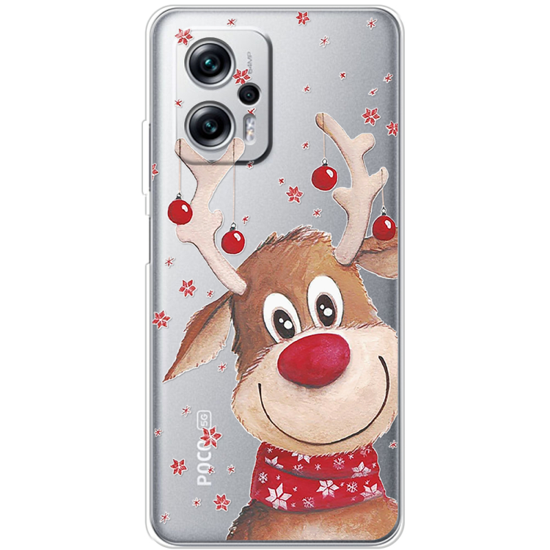 Прозрачный чехол BoxFace Xiaomi Poco X4 GT Winter Deer