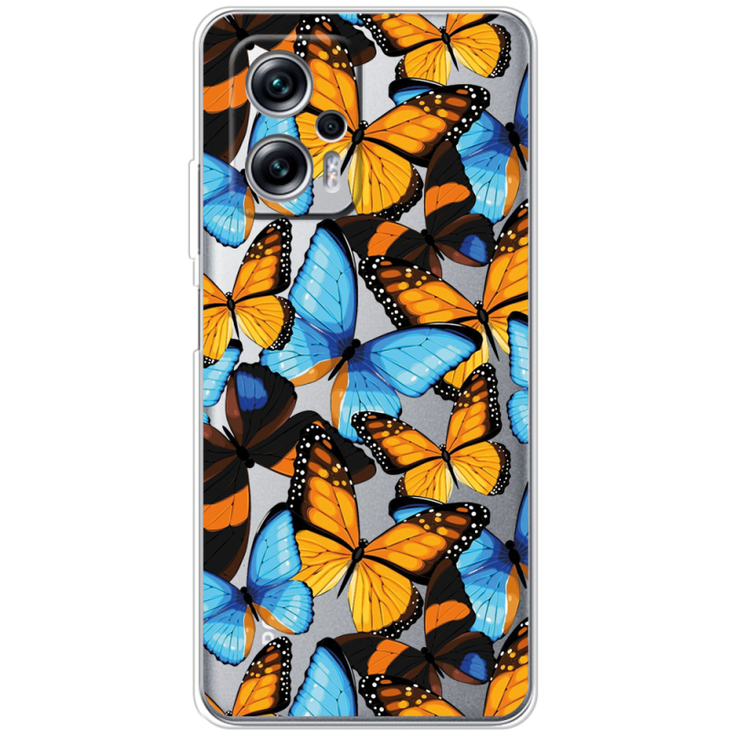 Прозрачный чехол BoxFace Xiaomi Poco X4 GT Butterfly Morpho