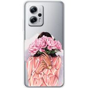 Прозрачный чехол BoxFace Xiaomi Poco X4 GT Девушка с Пионами