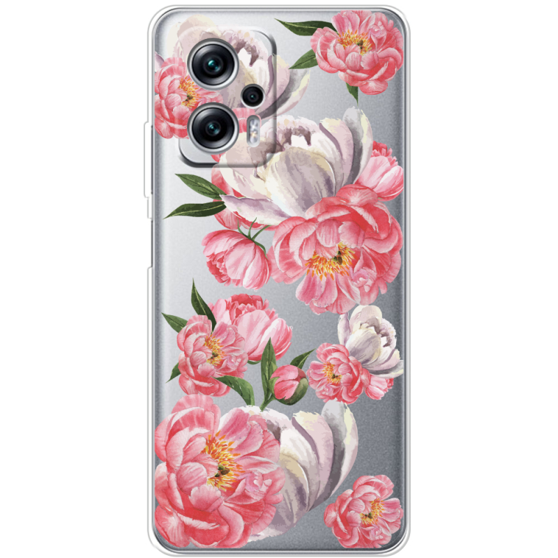 Прозрачный чехол BoxFace Xiaomi Poco X4 GT Peony Watercolor Style