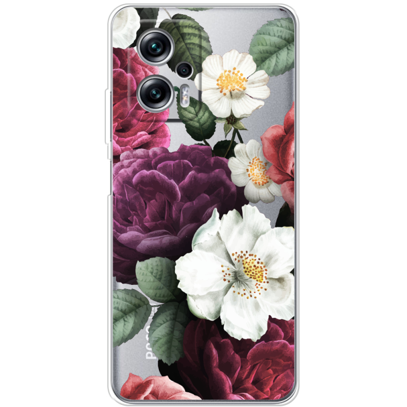 Прозрачный чехол BoxFace Xiaomi Poco X4 GT Floral Dark Dreams