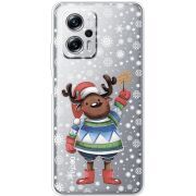 Прозрачный чехол BoxFace Xiaomi Poco X4 GT Christmas Deer with Snow