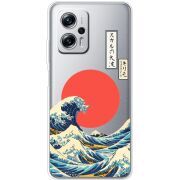 Прозрачный чехол BoxFace Xiaomi Poco X4 GT Большая волна в Канагаве