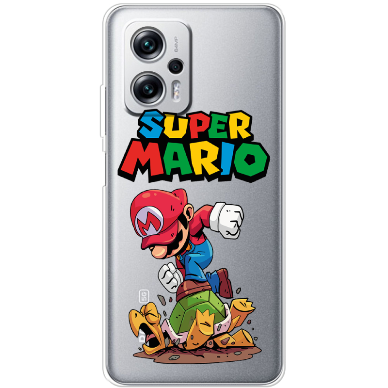 Прозрачный чехол BoxFace Xiaomi Poco X4 GT Super Mario