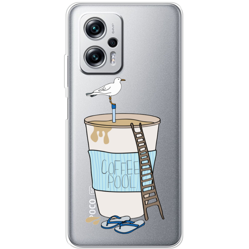 Прозрачный чехол BoxFace Xiaomi Poco X4 GT Segull in Cofee Pool
