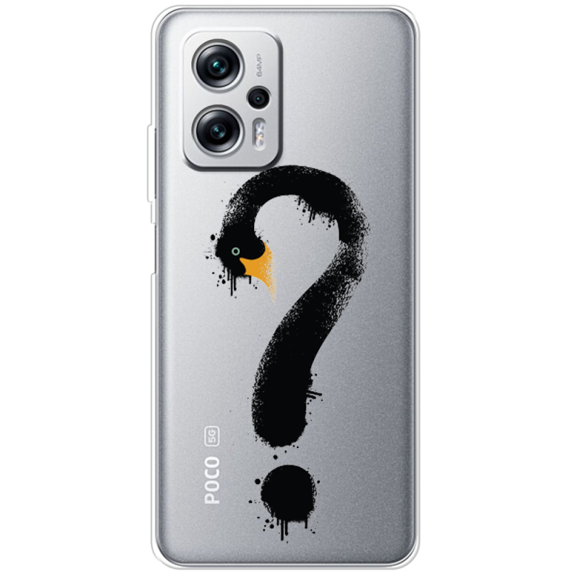 Прозрачный чехол BoxFace Xiaomi Poco X4 GT Swan question