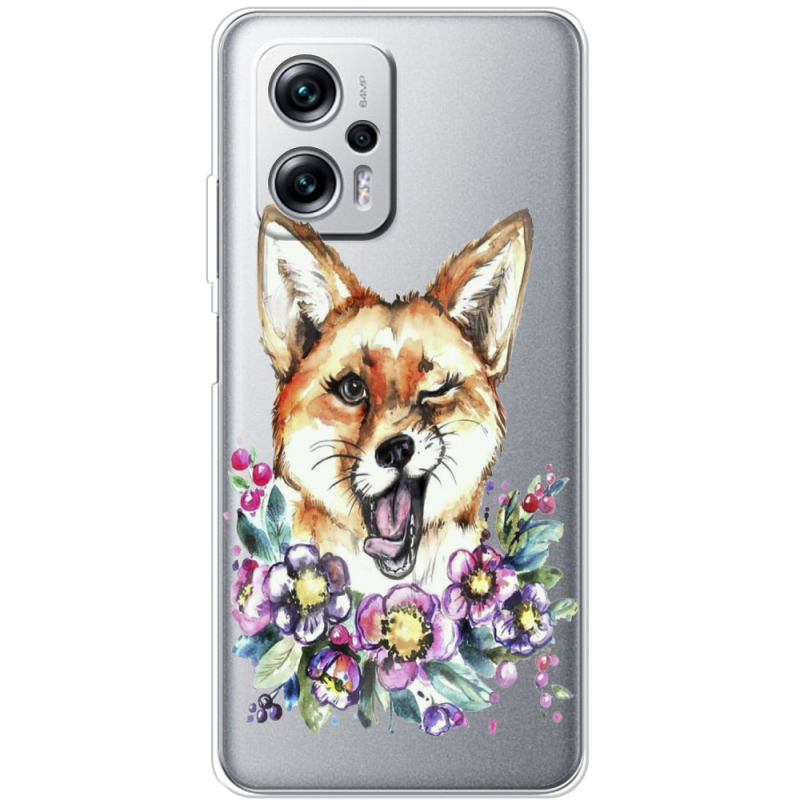 Прозрачный чехол BoxFace Xiaomi Poco X4 GT Winking Fox