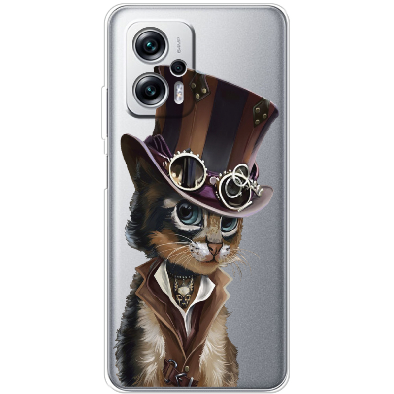 Прозрачный чехол BoxFace Xiaomi Poco X4 GT Steampunk Cat