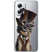 Прозрачный чехол BoxFace Xiaomi Poco X4 GT Steampunk Cat