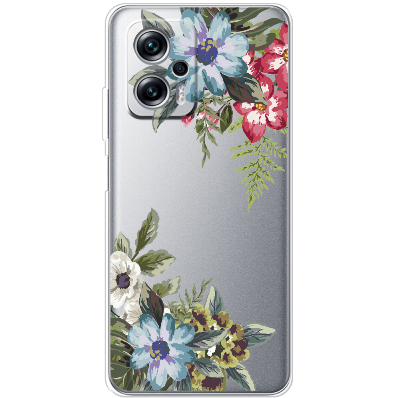 Прозрачный чехол BoxFace Xiaomi Poco X4 GT Floral