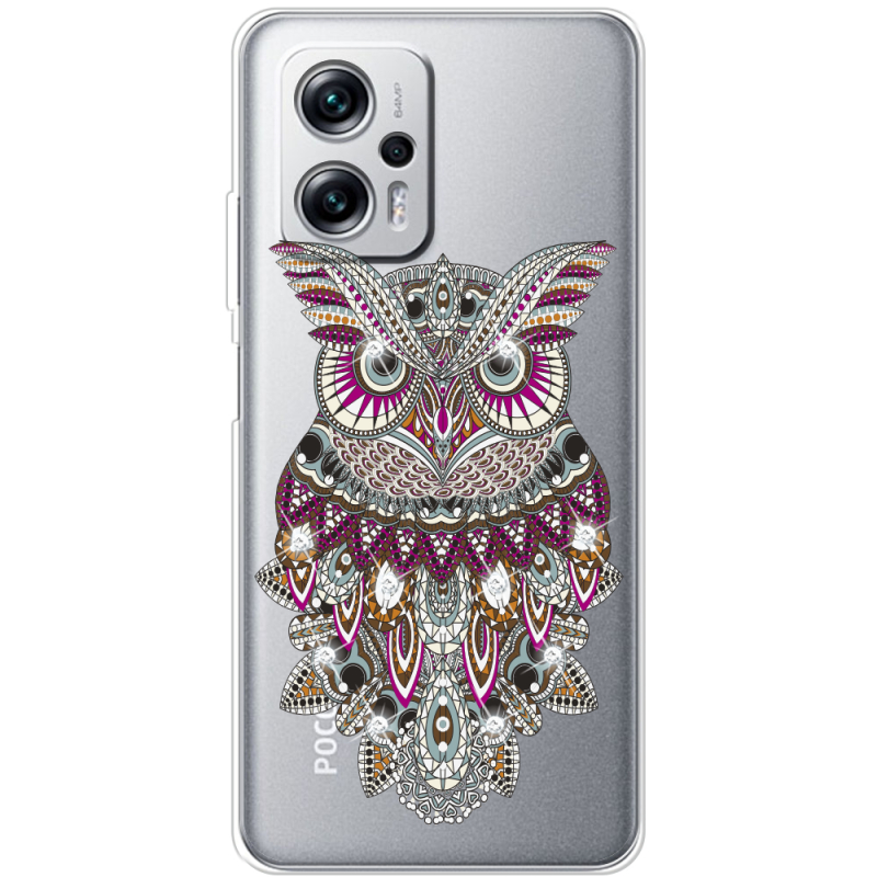 Чехол со стразами Xiaomi Poco X4 GT Owl