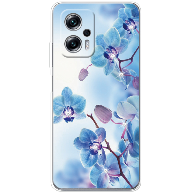 Чехол со стразами Xiaomi Poco X4 GT Orchids