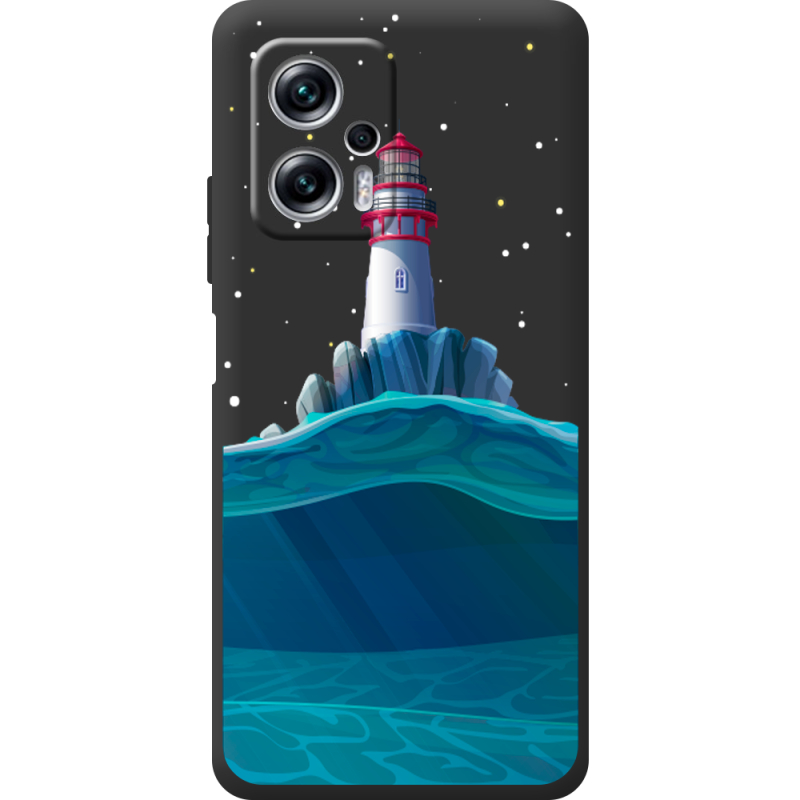 Черный чехол BoxFace Poco X4 GT Lighthouse