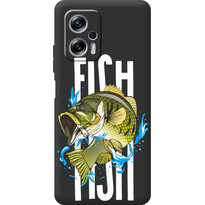 Черный чехол BoxFace Poco X4 GT Fish