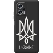 Черный чехол BoxFace Poco X4 GT Тризуб монограмма ukraine