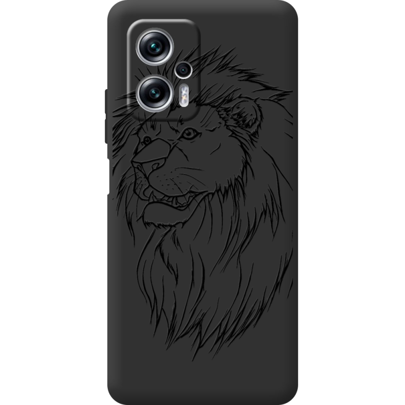 Черный чехол BoxFace Poco X4 GT Lion