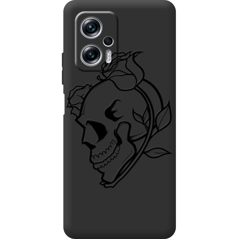 Черный чехол BoxFace Poco X4 GT Skull and Roses