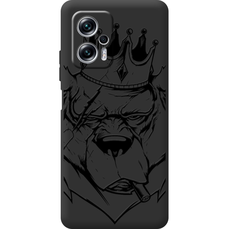 Черный чехол BoxFace Poco X4 GT Bear King